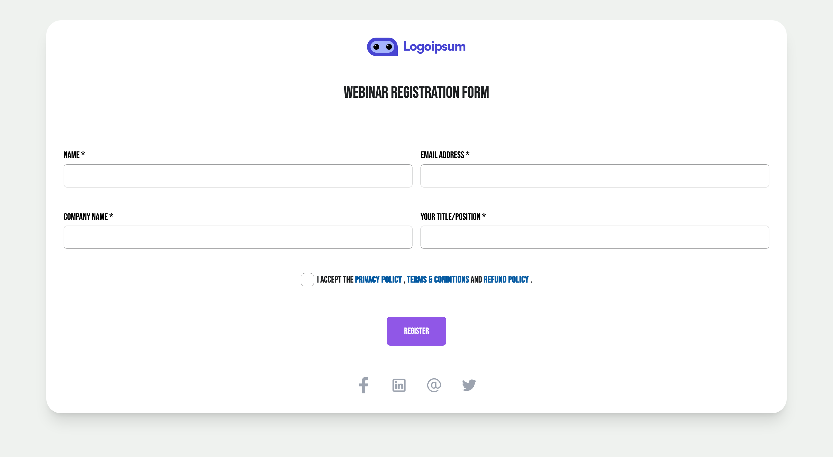 Forms Donation Form for Webinar Registration